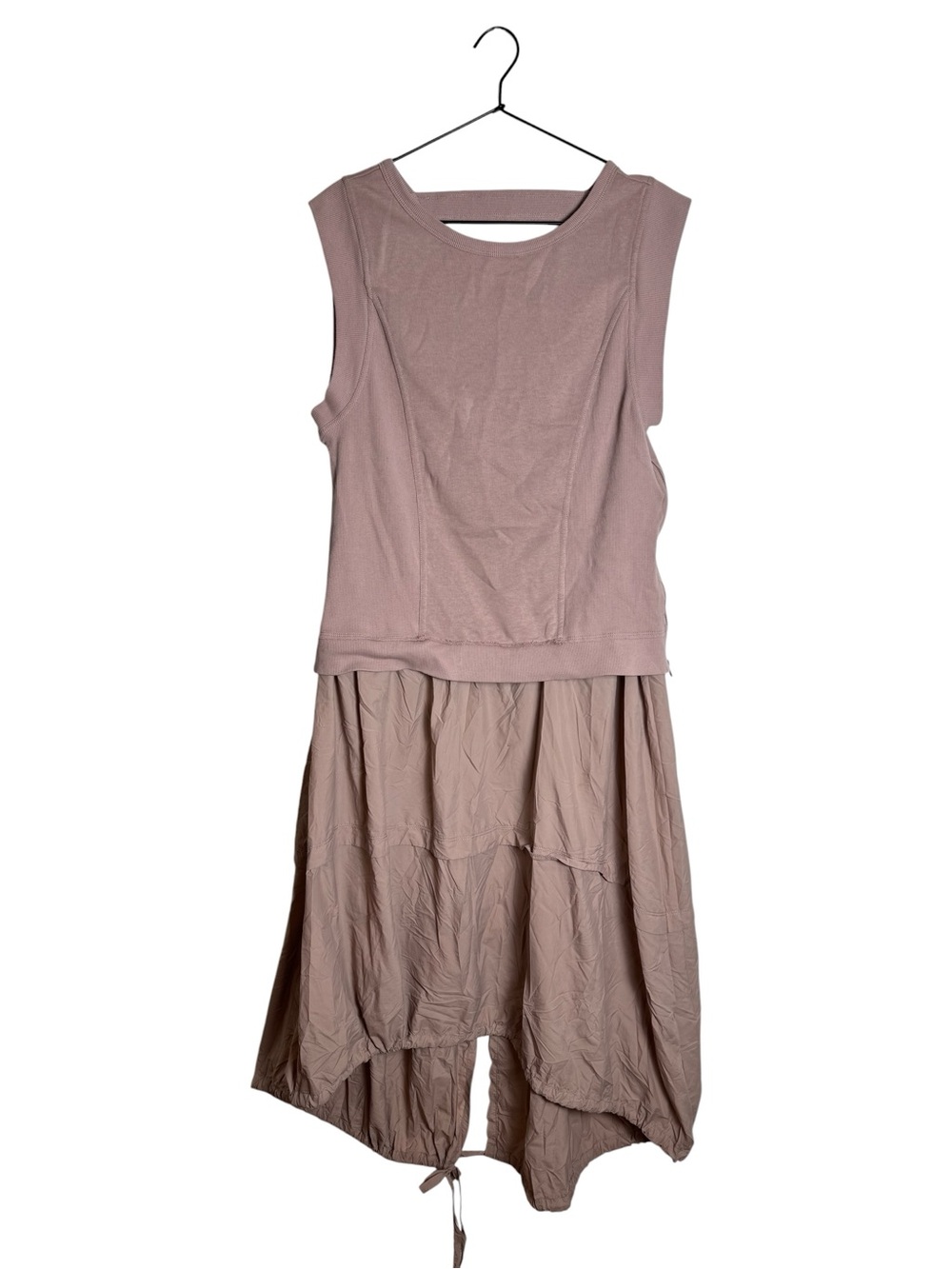 Daily Practice Anthropologie Layered Asymmetrical Utility Dress Mauve